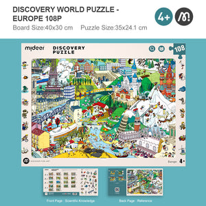 MiDeer Discovery Puzzle Big World Small World for Kids