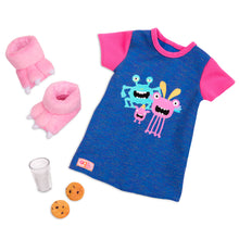 Load image into Gallery viewer, Monster Pajama Doll Outfit and Accessories - Our Generation Snuggle Monster

