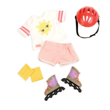 Load image into Gallery viewer, Roller Blades and Outfit for Dolls - Our Generation Roll With It
