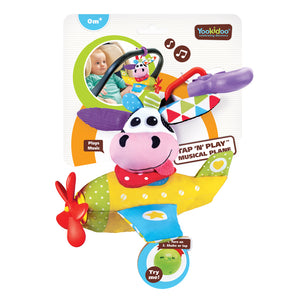 Yookidoo Tap n Play Musical Plane Cow Toy for Babies and Toddlers