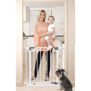 Dreambaby Liberty Security Gate with Smart Stay-Open Feature / Liberty Xtra-Wide Hallway Security Gate with Stay-Open Feature White