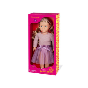 18 inches Doll - Our Generation Savannah with Two-Tone Purple Ballet Tutu