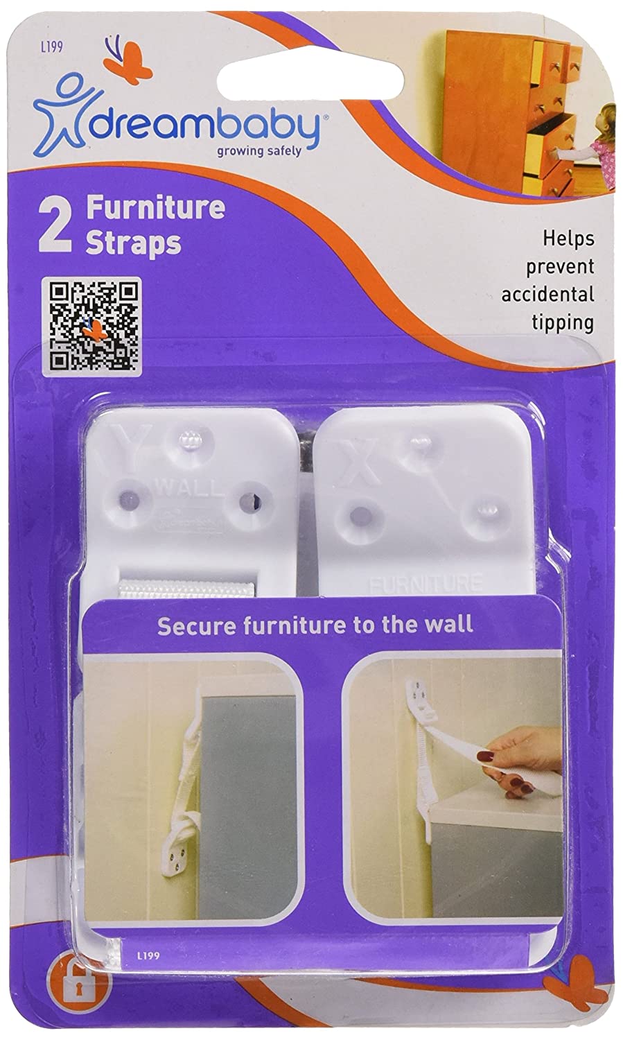 Dreambaby Furniture Wall Straps (2 Pack)