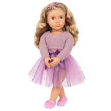 Load image into Gallery viewer, 18 inches Doll - Our Generation Savannah with Two-Tone Purple Ballet Tutu
