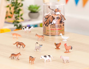Terra by Battat – Educational Plastic Toy Animals – 60pc Carabao, Cat, Duck, Chicken, Goat & More