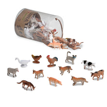 Load image into Gallery viewer, Terra by Battat – Educational Plastic Toy Animals – 60pc Carabao, Cat, Duck, Chicken, Goat &amp; More
