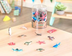 Terra by Battat – Educational Plastic Toys Shark, Fish, Crab, Penguin, Dolphin, Sea Turtle & More