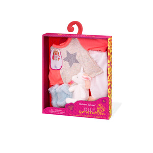 Pajama Doll Outfit and Accessories Set - Our Generation Unicorn Wishes