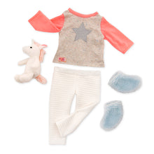 Load image into Gallery viewer, Pajama Doll Outfit and Accessories Set - Our Generation Unicorn Wishes
