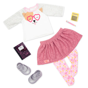 Math Class Doll Outfit and Accessories Set - Our Generation Classroom Cutie