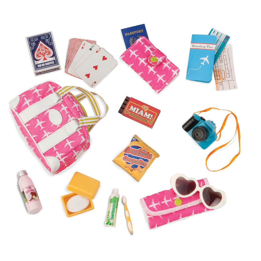 Travel Doll Bags and Accessories Set - Our Generation Bon Voyage Travel Set