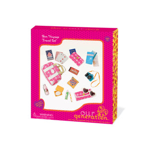 Travel Doll Bags and Accessories Set - Our Generation Bon Voyage Travel Set