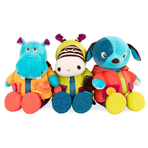 B. Toys Giggly Zippies, Hank Dress Me Hippo