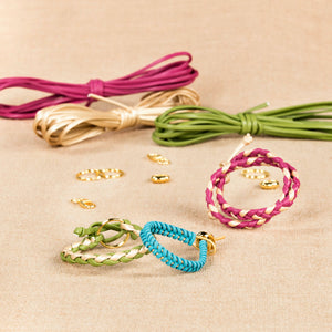 Craftabelle – Suede, Braid, & Leatherette Creation Kit – Bracelet Making Kit