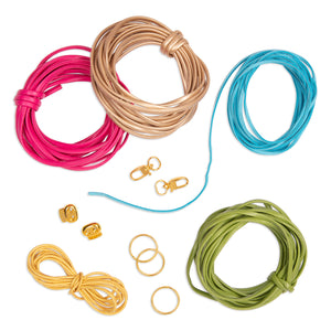 Craftabelle – Suede, Braid, & Leatherette Creation Kit – Bracelet Making Kit