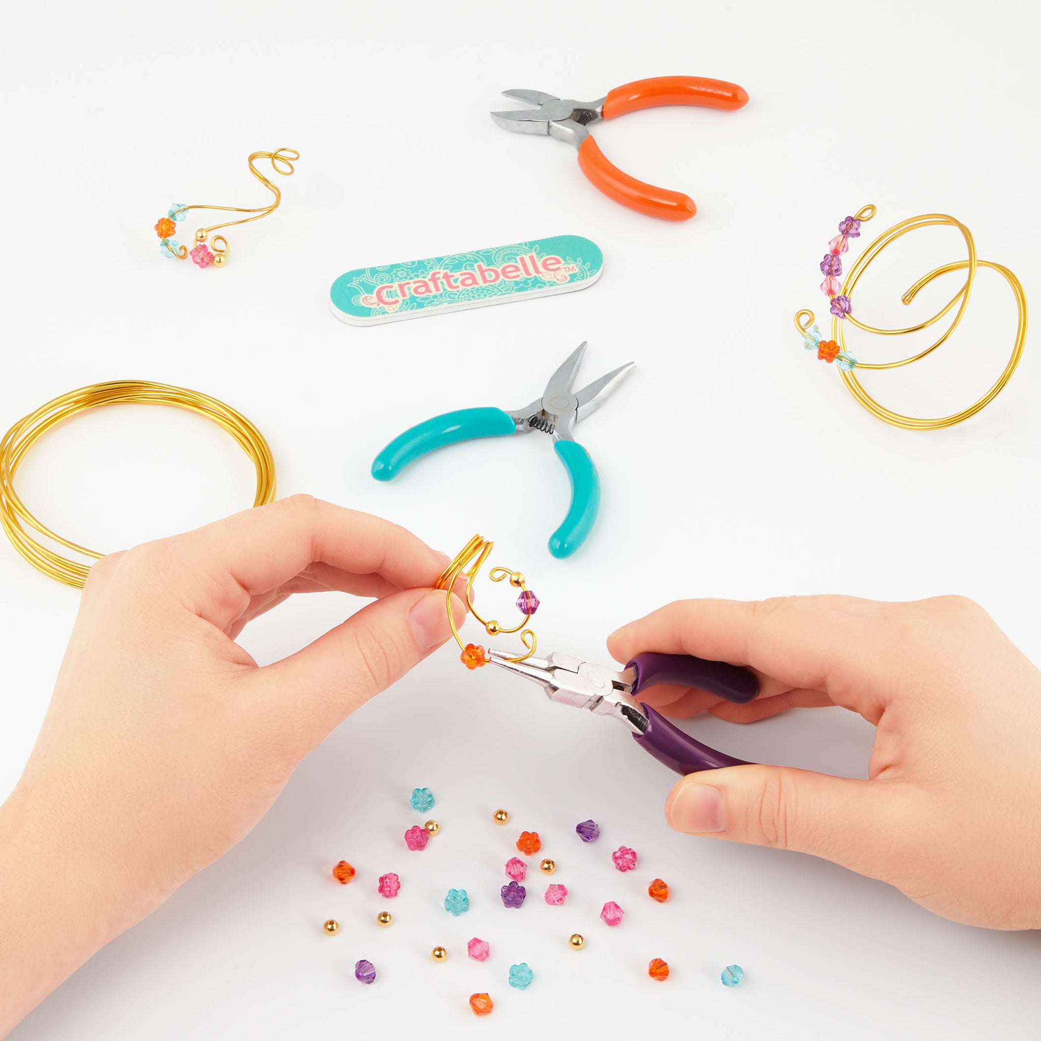 Craftabelle – Crystal Twists Creation Kit – Wire Jewelry Making Kit – The  Kids Avenue