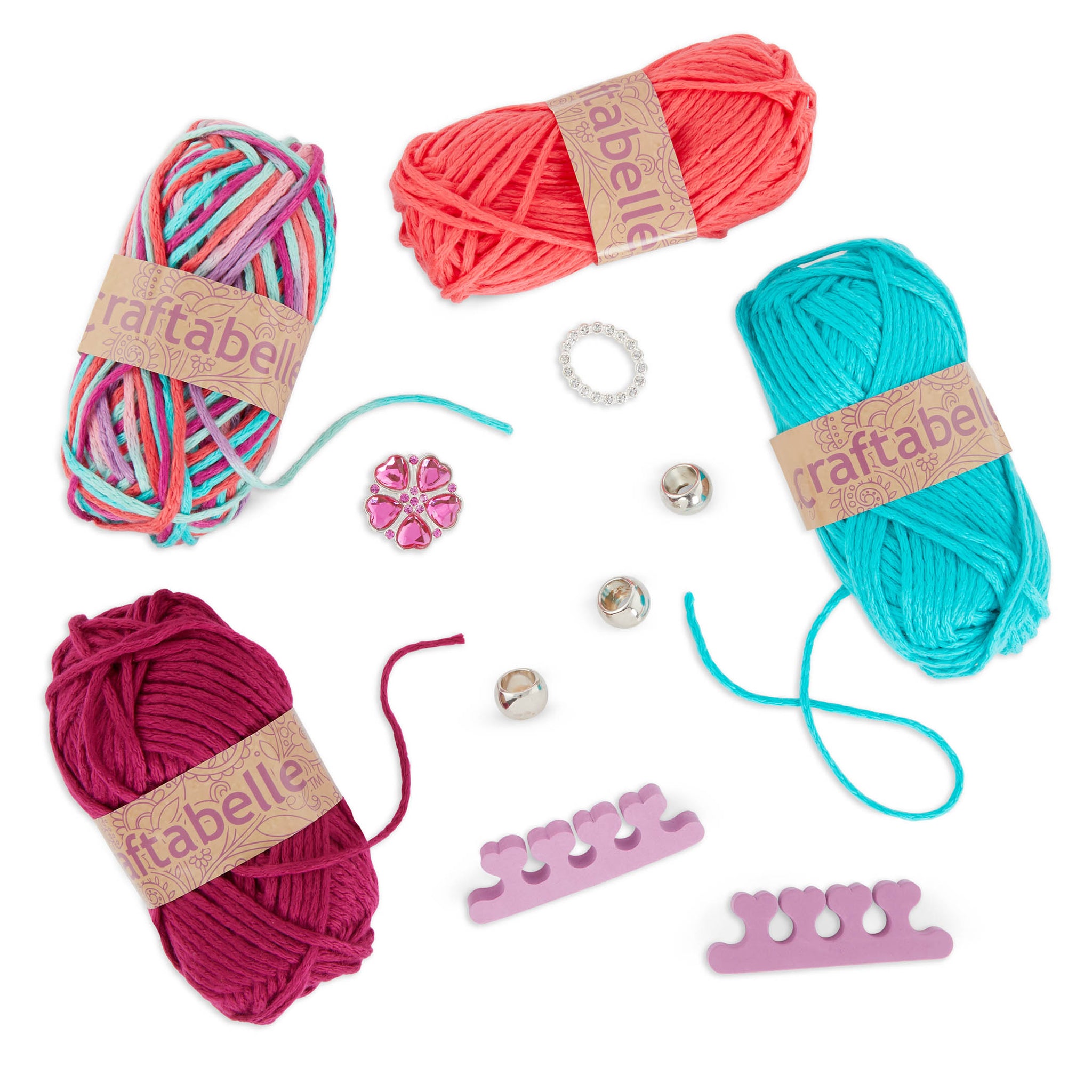 Craftabelle – Finger Knit Creation Kit – Beginner Knitting Kit – The Kids  Avenue