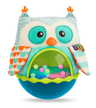 Load image into Gallery viewer, B. Toys Owl Be Back Soft Roly Poly Owl

