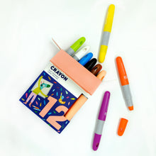 Load image into Gallery viewer, Mideer Silky Colorful Crayon Washable and Twist-able Silky Crayon-12  Early Learning Tool
