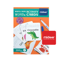 Load image into Gallery viewer, MiDeer Activity Cards - Educational Write &amp; Wipe Word Cards - Animals with Marker and Eraser
