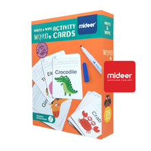 Load image into Gallery viewer, MiDeer Activity Cards - Educational Write &amp; Wipe Word Cards - Animals with Marker and Eraser
