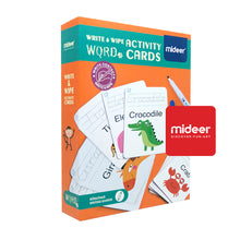 Load image into Gallery viewer, MiDeer Activity Cards - Educational Write &amp; Wipe Word Cards - Animals with Marker and Eraser
