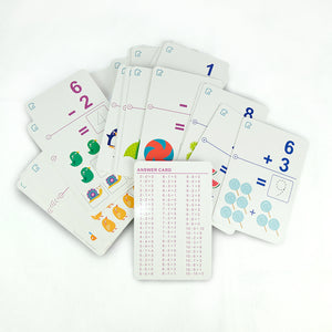 MiDeer Activity Cards for Kids - Educational Write and Wipe Math Cards with Markers and Eraser