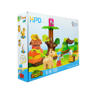 HPD Building Blocks Set 39 pc The Lying Cockerel Story - Compatible with Duplo Blocks
