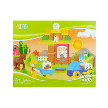 Load image into Gallery viewer, HPD Building Blocks 43 pc Set Farm Themed - The Horse is Upset - Chicken, Horse, Farmer, Goat &amp; More!
