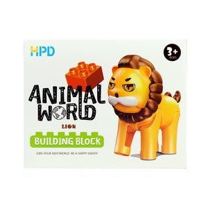 HPD Building Blocks Set - Animal World Lion for 3 years and up - Duplo Compatible