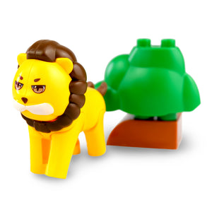 HPD Building Blocks Set - Animal World Lion for 3 years and up - Duplo Compatible