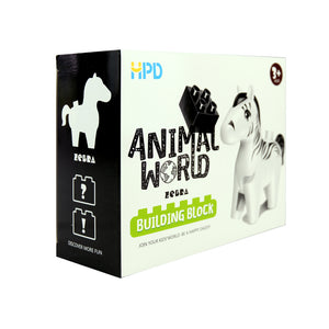 HPD Building Blocks Set - Animal World Zebra for 3 years and up - Duplo Compatible