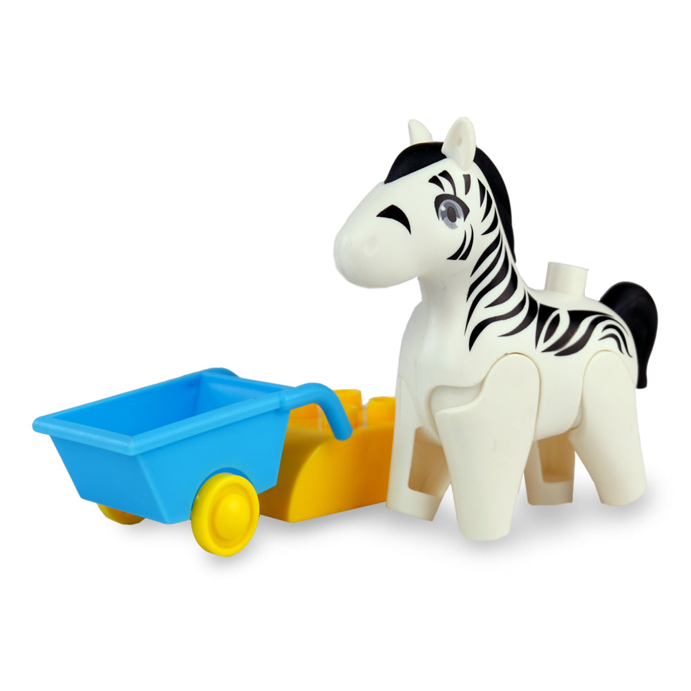 HPD Building Blocks Set - Animal World Zebra for 3 years and up - Duplo Compatible