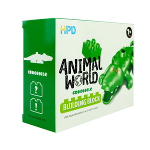 HPD Building Blocks Set - Animal World Crocodile for 3 years and up - Duplo Compatible