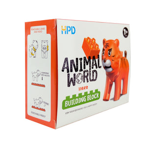HPD Building Blocks Set - Animal World Tiger for 3 years and up - Duplo Compatible