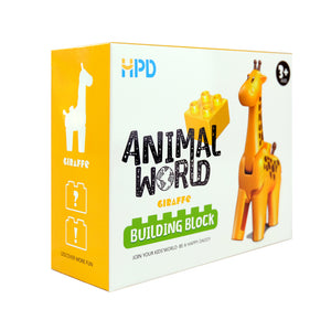 HPD Building Blocks Set - Animal World Giraffe for 3 years and up - Duplo Compatible