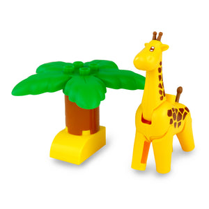 HPD Building Blocks Set - Animal World Giraffe for 3 years and up - Duplo Compatible