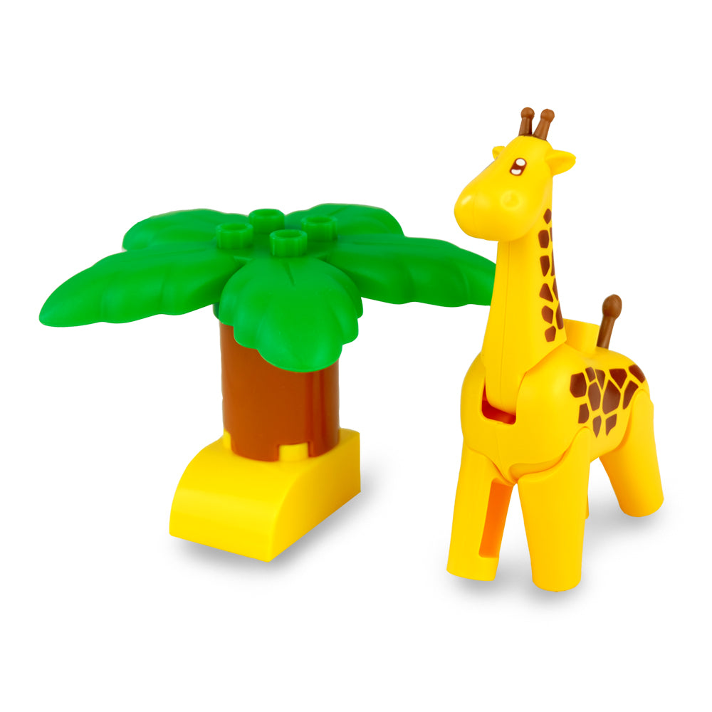 HPD Building Blocks Set - Animal World Giraffe for 3 years and up - Duplo Compatible