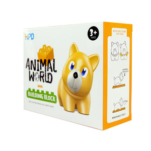 HPD Building Blocks Set - Animal World Dog for 3 years and up - Duplo Compatible
