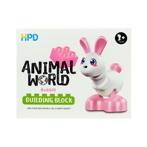 HPD Building Blocks Set - Animal World Rabbit for 3 years and up - Duplo Compatible