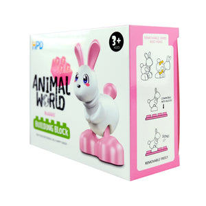HPD Building Blocks Set - Animal World Rabbit for 3 years and up - Duplo Compatible