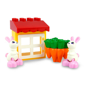 HPD Building Blocks Set - Animal World Rabbit for 3 years and up - Duplo Compatible