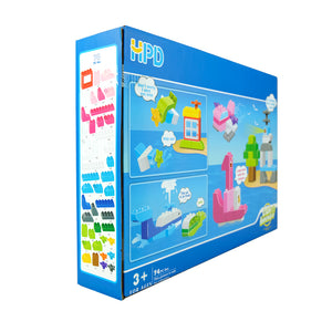 HPD Building Blocks Set 74 pc Ocean Blocks - Little Inventor - Whale, Turtle, Boat, Crabs and Fish!