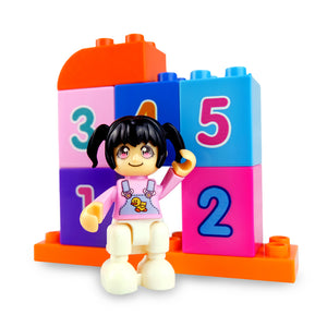 HPD Building Blocks Set 58 pc Numbers - The Number Train Learn Numbers 1 to 9 for 18 mos & Up