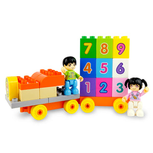 HPD Building Blocks Set 58 pc Numbers - The Number Train Learn Numbers 1 to 9 for 18 mos & Up