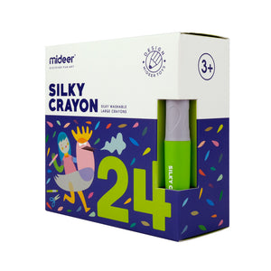 MiDeer 24 pc Silky Washable Large Crayons - Silky and Smooth Crayons for Ages 3 years and Up