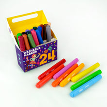 Load image into Gallery viewer, MiDeer 24 pc  Washable Marker - High Quality Easy to Wash Mass-Storage Markers for Kids - 3 yrs &amp; Up
