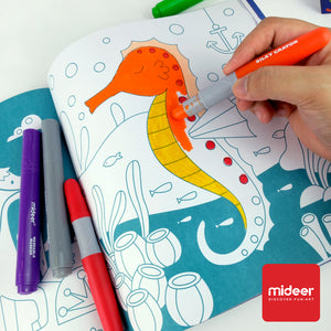 MiDeer 80 Pictures Drawing Coloring Book (Blue) - Doodling Book for Kids - Dinosaurs, Robot, Animals