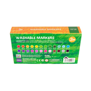 MiDeer 24 pc Washable Small Markers- High Quality Easy to Wash and Safe Markers for Kids