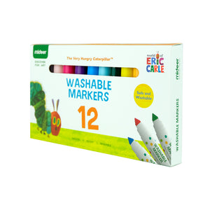 MiDeer 12 pc Washable Small Markers- High Quality Easy to Wash and Safe Markers for Kids